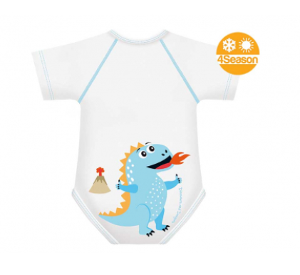 BODY 0-36 MESI BIO COTONE 4 STAGIONI DRAGO BLU